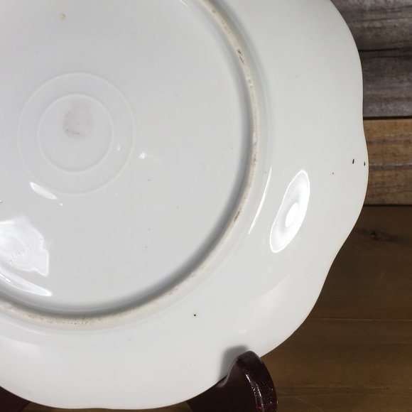 Vintage Wheelock China Plate Austria Decorative Roses Gold Trim Distressed - Picture 11 of 14